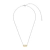 Ti Sento Open Chain Round CZ Necklace, Gold & Silver