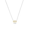Ti Sento Open Chain Round CZ Necklace, Gold & Silver