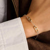 Ti Sento Open Link Round CZ Bracelet, Gold & Silver