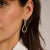 Ti Sento Open Loop CZ Drop Earrings, Gold