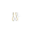 Ti Sento Open Loop CZ Drop Earrings, Gold