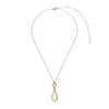 Ti Sento Open Loop CZ Necklace, Gold & Silver