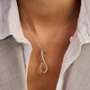 Ti Sento Open Loop CZ Necklace, Gold & Silver