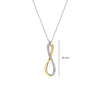 Ti Sento Open Loop CZ Necklace, Gold & Silver