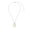 Ti Sento Open Modern Pavé Circle Necklace, Gold & Silver