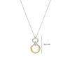 Ti Sento Open Modern Pavé Circle Necklace, Gold & Silver