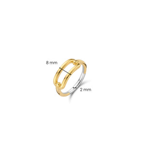 Ti Sento Open Oval Ring, Gold