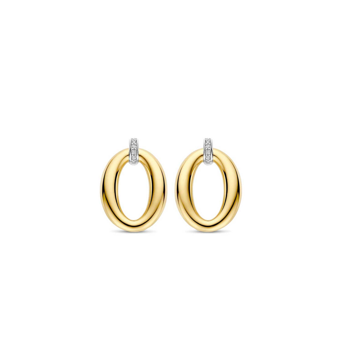 Ti Sento Oval Earrings, Gold