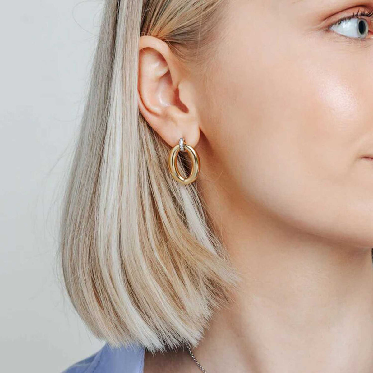 Ti Sento Oval Earrings, Gold