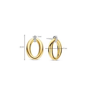 Ti Sento Oval Earrings, Gold
