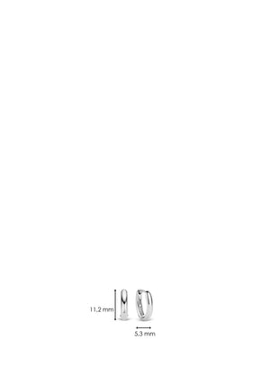 Ti Sento Oval Hoop Earrings, Silver