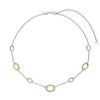 Ti Sento Oval Link Necklace, Silver & Gold