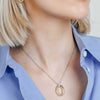 Ti Sento Oval Necklace, Silver & Gold