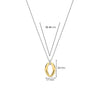 Ti Sento Oval Necklace, Silver & Gold