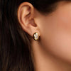 Ti Sento Oval Sparkle Earrings, Gold