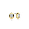 Ti Sento Oval Sparkle Earrings, Gold