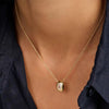 Ti Sento Oval Sparkle Necklace, Gold