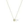 Ti Sento Oval Sparkle Necklace, Gold