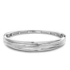 Ti Sento Pavé Band Bangle, Silver