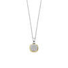 Ti Sento Pavé Cushion Pendant Necklace, Silver