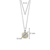 Ti Sento Pavé Cushion Pendant Necklace, Silver