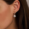 Ti Sento Pavé Halo Drop Earrings, Silver