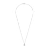 Ti Sento Pavé Halo Pendant Necklace, Silver