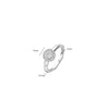 Ti Sento Pavé Halo Solitaire Ring, Silver
