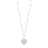 Ti Sento Pavé Heart Pendant Necklace, Silver