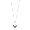 Ti Sento Pavé Heart Pendant Necklace, Silver