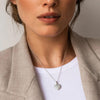 Ti Sento Pavé Heart Pendant Necklace, Silver