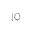 Ti Sento Pavé Oval Hoop Earrings, Silver