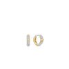 Ti Sento Pavé Huggie Hoops, Gold
