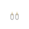 Ti Sento Pavé Link Drop Earrings, Silver