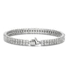 Ti Sento Pavé Row Tennis Bracelet, Silver