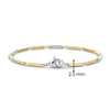 Ti Sento Pavé Two-Tone Link Bracelet, Gold & Silver