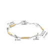 Ti Sento Pavé Two-Tone Link Pearl Bracelet, Gold & Silver