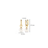 Ti Sento Pearl Charm Hoop Earrings, Gold