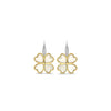 Ti Sento Pearl Clover Drop Earrings, Silver & Gold