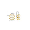 Ti Sento Pearl Clover Drop Earrings, Silver & Gold