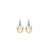 Ti Sento Pearl Cushion CZ Drop Earrings, Gold