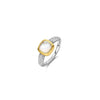 Ti Sento Pearl Cushion Ring, Gold