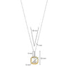 Ti Sento Pearl CZ Cushion Pendant Necklace, Silver