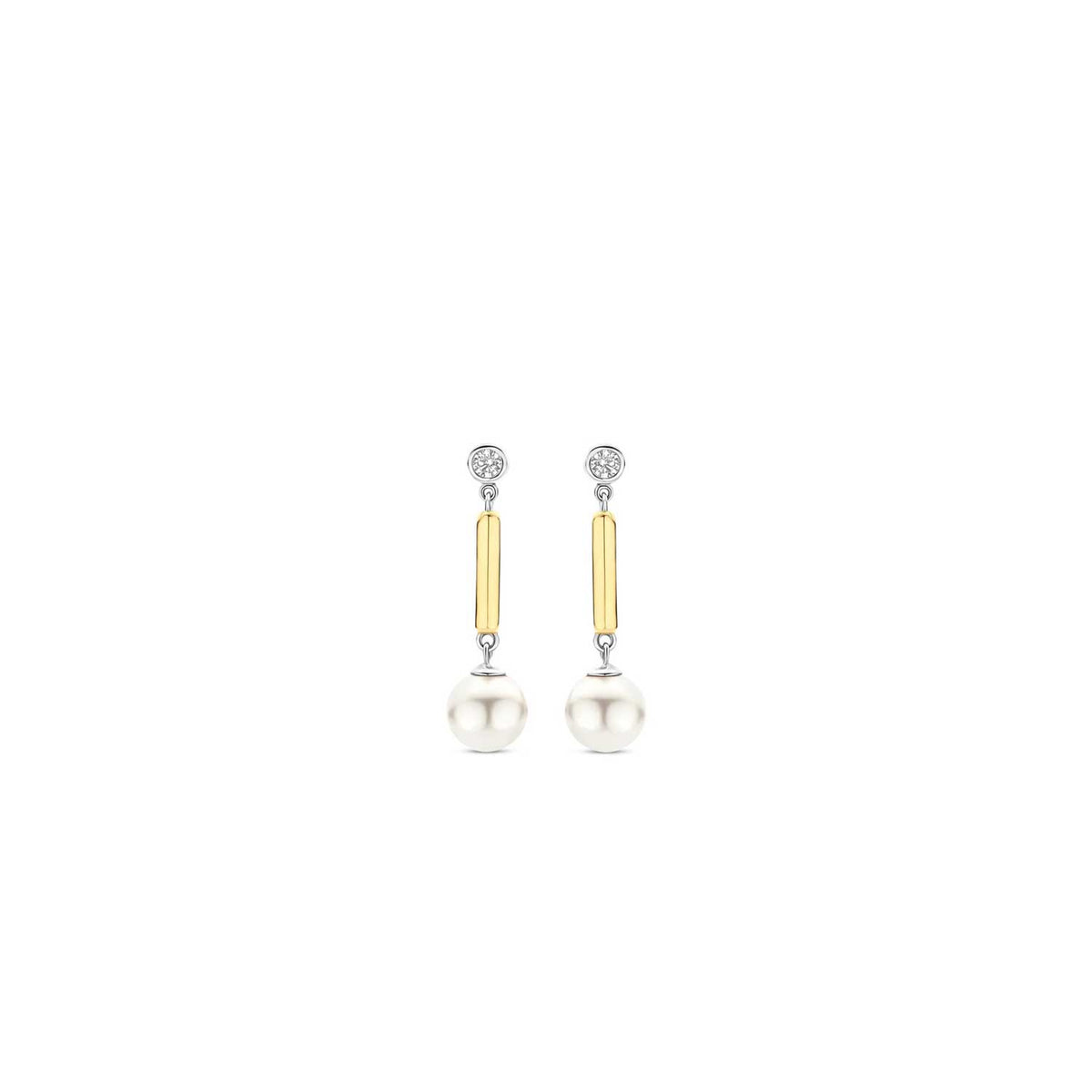 Ti Sento Pearl Drop Earrings, Gold