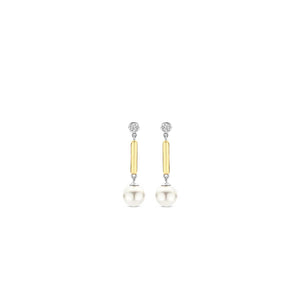 Ti Sento Pearl Drop Earrings, Gold