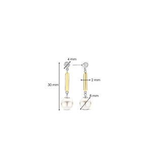 Ti Sento Pearl Drop Earrings, Gold