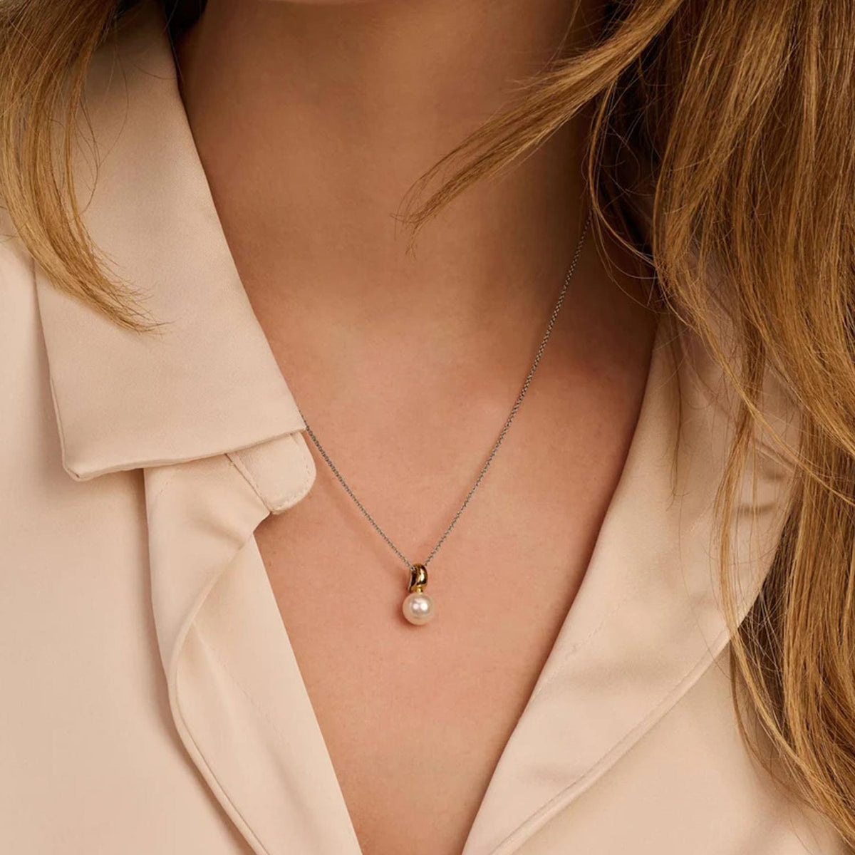 Ti Sento Pearl Pendant Necklace, Gold