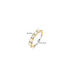Ti Sento Pearl Row Ring, Gold