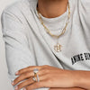 Ti Sento Pearl Row Ring, Silver