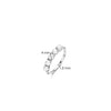 Ti Sento Pearl Row Ring, Silver